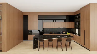 Zofa Modern Complete Electronic Smart Kitchen Cabinets Set Wood Veneer or Lacquer Kitchen Cabinets Designs