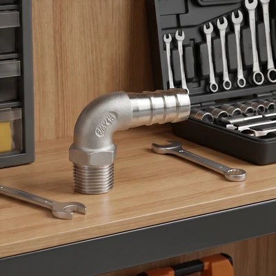 Durable Stainless Steel Hose Elbow Nipple for Secure Connections