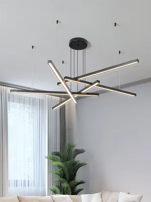Chandelier Long Strip Dining Room LED Pendant Light LED Hanging Ceiling Lamp