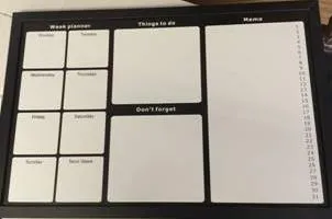 Weekly Planner Board 60X40cm with MDF (Covered decor paper) Frame