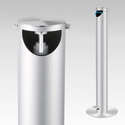 Refillable Stainless Steel Vertical Foot Disinfector Manual Pedal Soap Dispenser