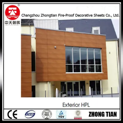 Anti-UV Film Coating HPL Exterior Wall Panels