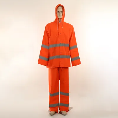 Rain Poncho Jacket Nylon Rainwear PVC Raincoat Rainsuit (JM370G)