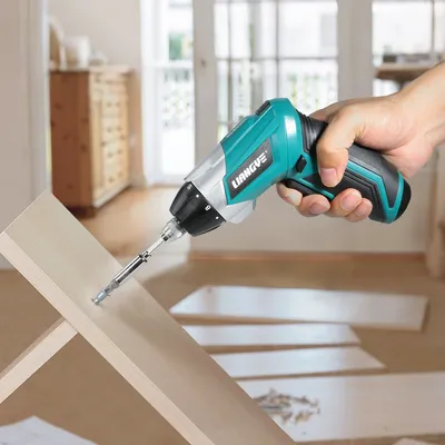 Powerful 4V Lithium-Ion Cordless Screwdriver with Dual-Pivot Design Rechargeable Electric Tool