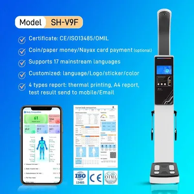 Composition Analyzer Body Height Weight Scale Muscle Fat Water Analysis Body Composition Monitor