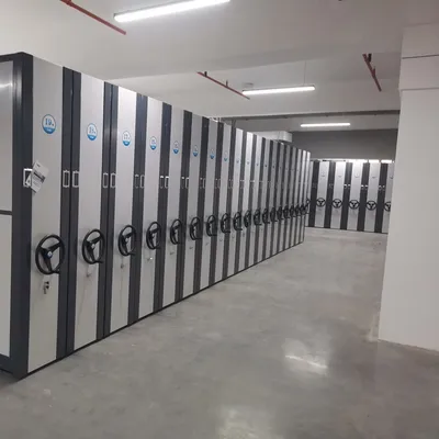 Customized Compact Mobile Archive Storage Shelving Cabinet for School Library