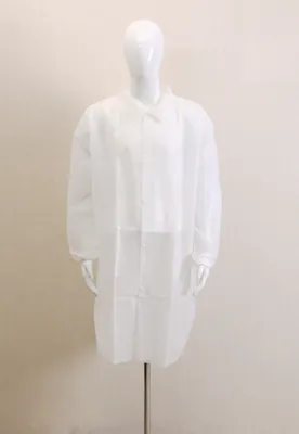 35GSM Disposable Protective Wear Manufacturer Lab Coat Isolation Gown PP Non Woven FDA Approved
