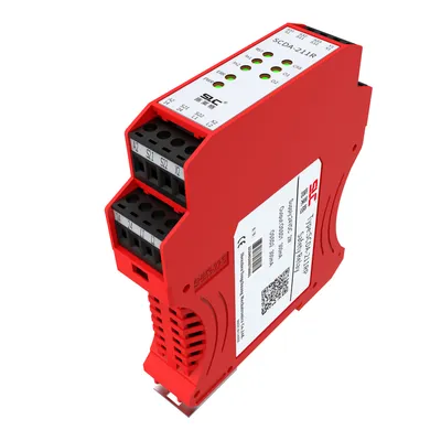 SCDA-324/211R Series Programmable Safety Relay Module,4 Channels Safety Input With OLED Display Screen