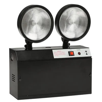 Factory Design LED Steel Casing Twin-Spot Emergency Rechargeable Commercial Light