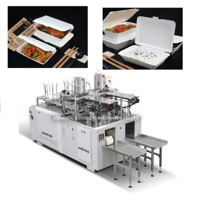 New Model Servo Type Paper Lunch Box Making Machine, Paper Noodle Box Making Machine, Take Away Food Packing Box Making Machine