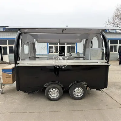 EU Popular Food Truck Fast Food Mobile Kitchen Trailer on Sale Catering Cart Manufacturers Hot Dog Snack Kiosk Catering Trailer