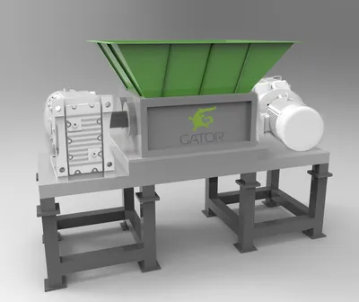 Double Shaft Shredder for Metal, Tire, Plastic and Solid Waste