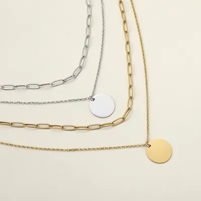 Custom Disc Necklace Personalized Pendant Gift Christmas Carnival Festival Wedding Party Decoration