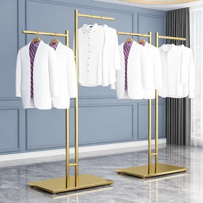 Premium Commercial Metal Garment Display Racks Floor Standing Clothing Stand Factory Supply