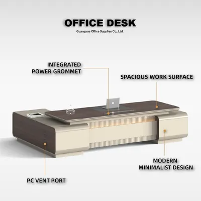 Sleek Executive Office Desk with Customizable Features