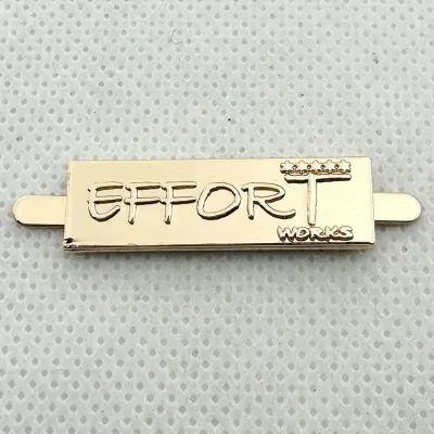 Neostar Custom Badge Design Tag Plate Small Brand Label Embossed Make Engraved Wallet Plaque Letter Handbag Metal Logo