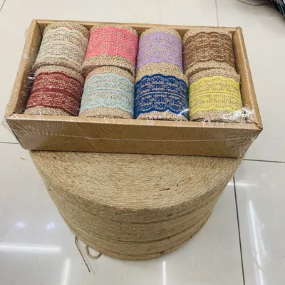 Handmade Christmas Decorations Linen Colour Hemp Rope Linen Roll Bud Silk Linen with DIY Environmental Protection
