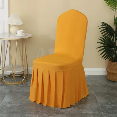 Wholesale Pleated Skirt Polyester Spandex Elastic Cover for Hotel General Wedding Banquet Chair Cover