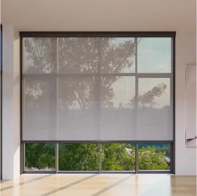 Easy Install Roller Shutter Window Blind Glass Fiber Automatic Sunshade Screen