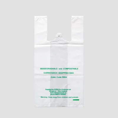 PLA + Pbat + Corn Starch Shopping Bag Compostable Vest Bag