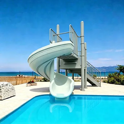 Anti Slip Plastic LLDPE Water Slide for Family Entertainment Center Pool