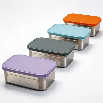 Custom Stainless Steel Food Container Durable Lunch Box Crisper Packing Box for Meal Prep and Food Storage