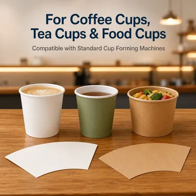 Factory Price 2.5oz 4oz 6oz 7oz 9oz Custom Printed/Blank Single PE Coated Coffee Paper Cup Fan