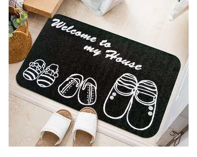 Cheap Options Eco Friendly Polyester Surface Screen Printed Non-Slip TPR/TPE Backing Doormat