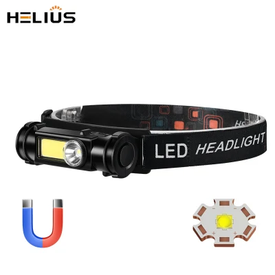 Helius XPE LED Mini Super Bright dual Light Source Flashlight Head Lamp Headlight