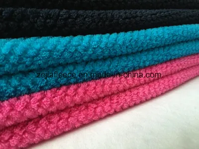 Jacquard Colorful Brushed Plain Coral Fleece