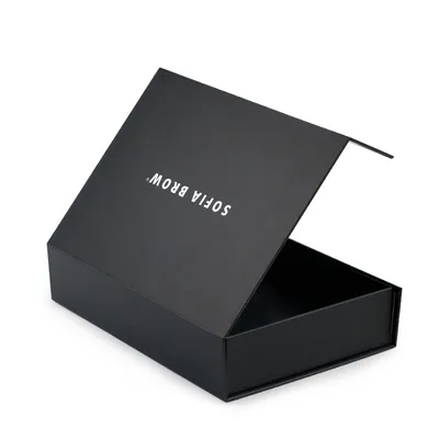 Luxury Folding Gift Box Classic Black Large Magnetic Presentation Gift Hamper Box for Packing