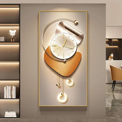 Home Decor Clock Wall Art Crystal Porcelain Frames Abstract Picture Clock Paintings