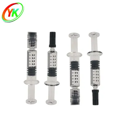 Prefilled 1g Luer Lock Glass Syringe with Child Resistant Applicator Syringes