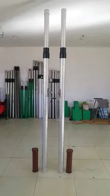 Portable Professional Volleyball Net Set with Adjustable Height Aluminum Poles Winch System