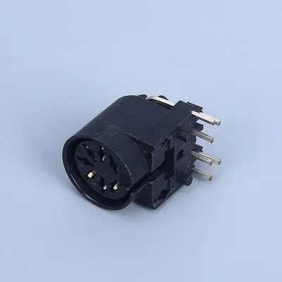 China Power DIN Socket 4p S Terminal Connector 6p Jack Female and PCB Connector