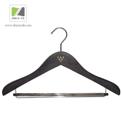 Custom Beech Wooden Coat Hangers with Anti-Slip Velvet