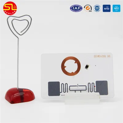 RFID Clear PVC Transparent Combo Card with UHF H3 Tk4100