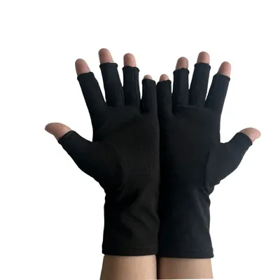 Thin Invisible Daily Wear Multi-Size Universal Fit Low Profile Wrist Length Arthritis Compression Gloves for Typing Writing Hand Protection