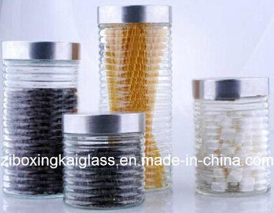 Transparent Airtight Glass Jar with Metal Lid