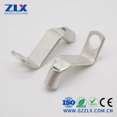 Customized Crimp Cable Lug 90° Double Bend Copper Tube Terminal Connector
