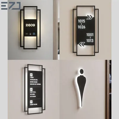 Ezd Manufacturer Apartment House Number Hotel Door Sign with Dnd System