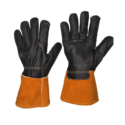 Grain Goatskin Safety Work Heat Resistant TIG Welding Gloves