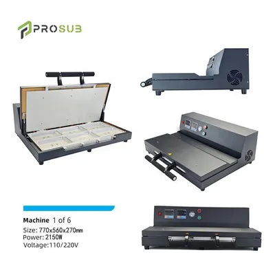 Prosub 3D Vacuum Sublimation Machine Multifunction 6 in 1 Phone Case Printing Machine Sublimationheat Pressmachine