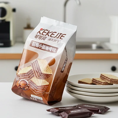 Wafer Wholesale Delicious Snack Cream Filling Coffee Flavor Wafer Biscuits