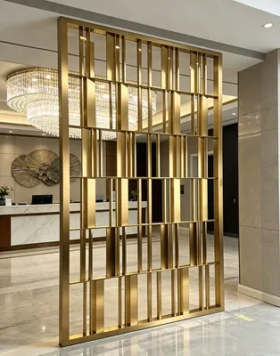 Decorative Stainless Steel Partition Screen for Hotel Lobby Reception