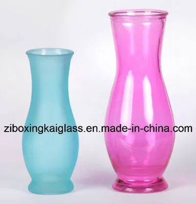 Glass Vase with Spraying Color