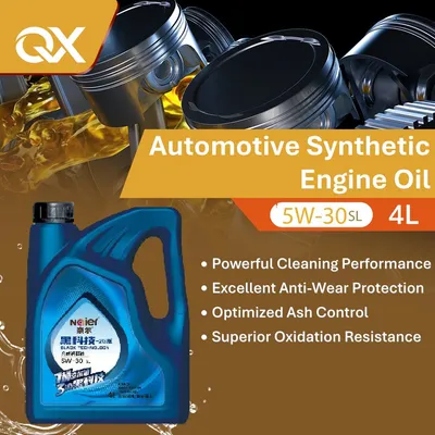Industrial Grade 4L 5W-30 Fully Synthetic Engine Oil with Extended Life Formula for Professional Car Service Centers Long Drain Oil