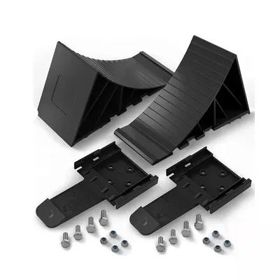 Mini Plastic Wheel Wedge Wheel Chock Stand with Holder Bracket