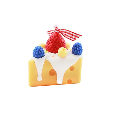 Simulation 3D Resin Accessories Triangle Cake for Fridge Magnet Cake Shop Decoration