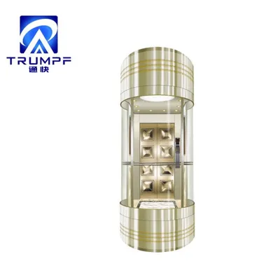 Trumpf Vvvf Observation Semicircle Glass Sightseeing Golden Home Lift Passenger Elevator